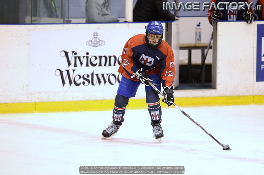 2014-11-22 Hockey Milano Rossoblu U14-Valpellice 0431 Andrea Lodolo
